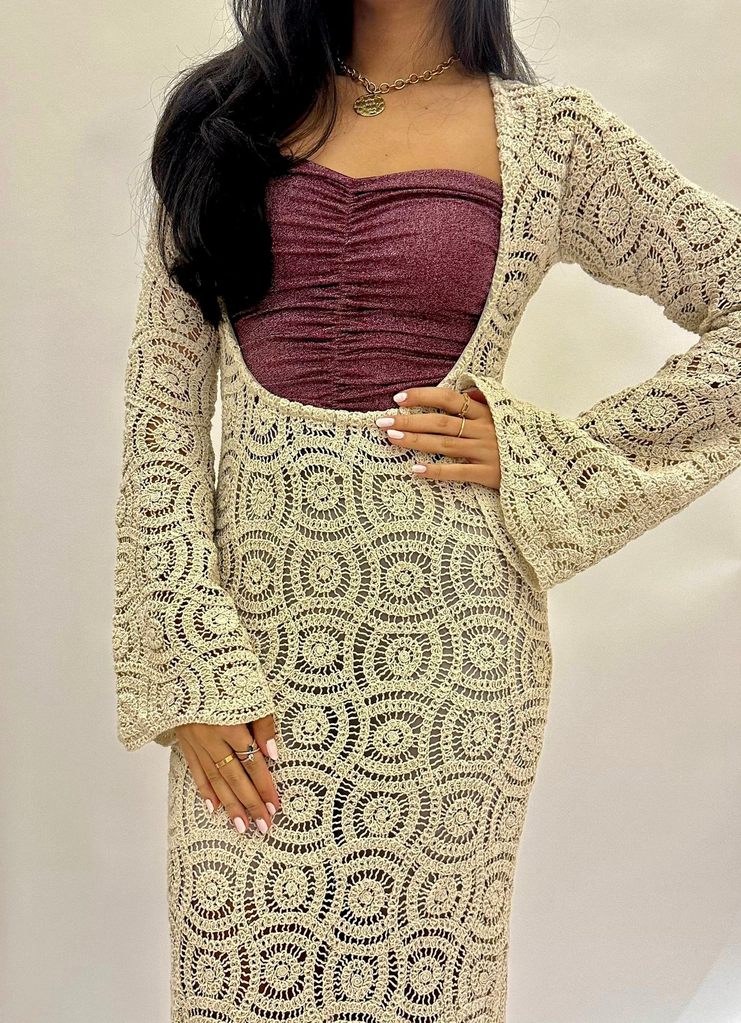 Crochet maxi dress