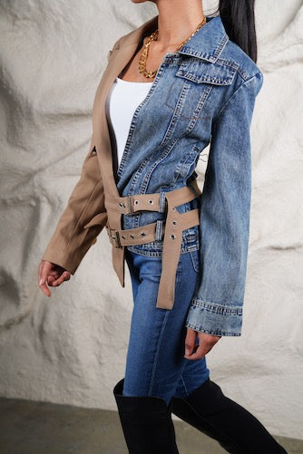 Jeans-trench jacket