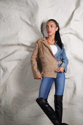 Jeans-trench jacket