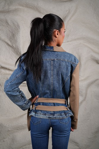 Jeans-trench jacket